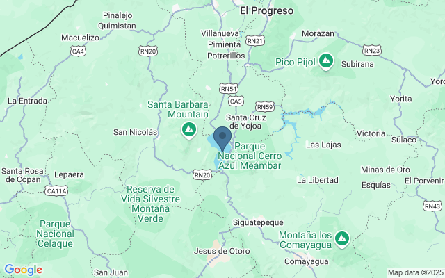 Kaart met locatie Meer van Yojoa